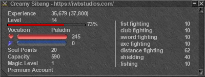 Signature for player Creamy Sibang